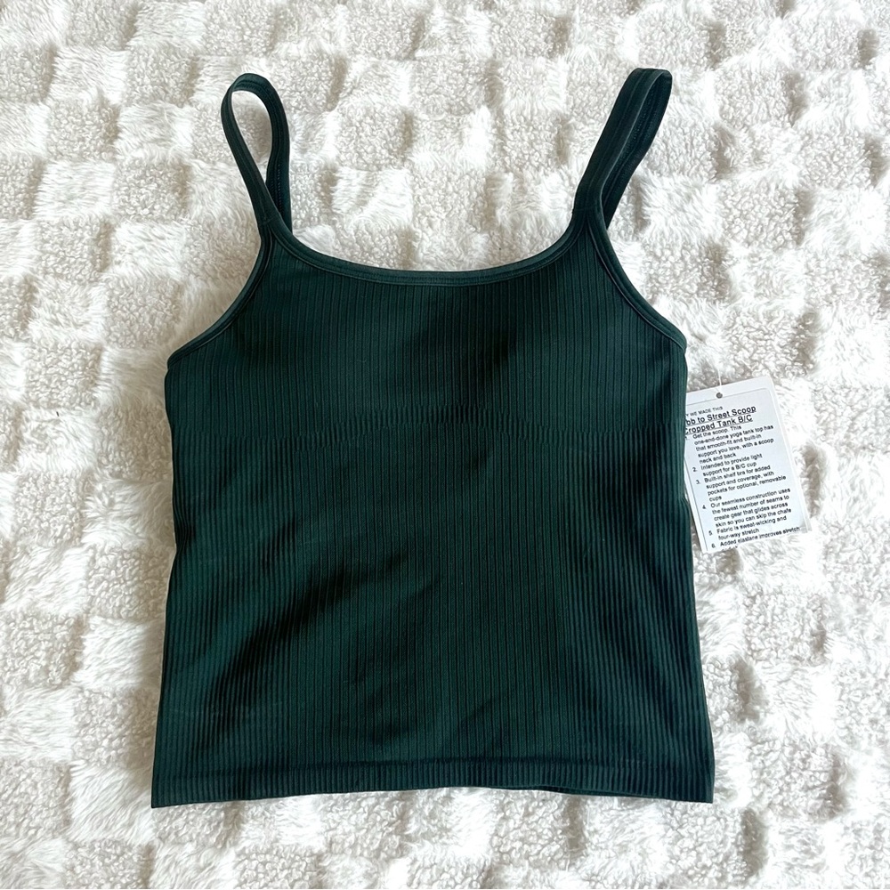 Lululemon Ebb to Street Tank Legacy Green NWT